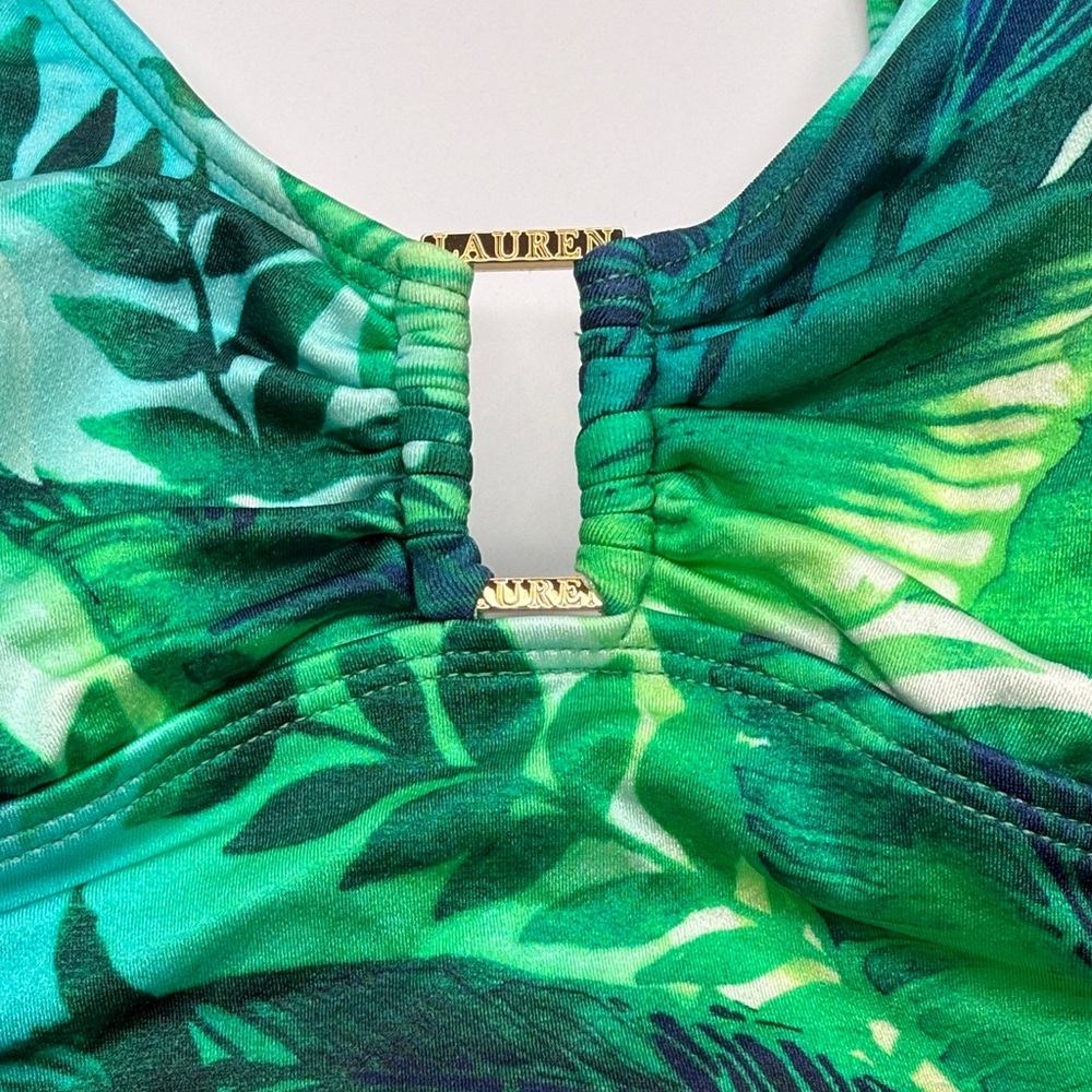 LAUREN RALPH LAUREN Cartago Palms Ring Over The Shoulder One-Piece Swimsuit - Picture 7 of 11